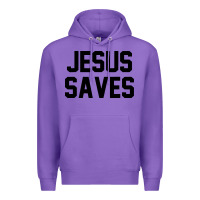 Purple jesus saves christian faith trust in god lord christ Premium Hoodie - artisFamous