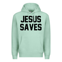 Seafoam jesus saves christian faith trust in god lord christ Premium Hoodie - artisFamous