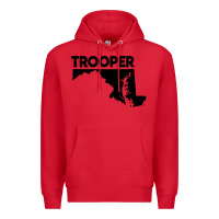 Red maryland state trooper Premium Hoodie - artisFamous