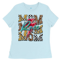 Baby Blue Mom Race Ladies Tee - RacoonDesign