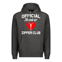 Charcoal Heather open heart surgery zipper club bypass get well recovery gift Premium Hoodie - artisFamous