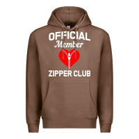 Chestnut open heart surgery zipper club bypass get well recovery gift Premium Hoodie - artisFamous