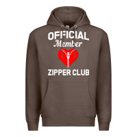 Coffee open heart surgery zipper club bypass get well recovery gift Premium Hoodie - artisFamous