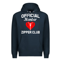 Navy open heart surgery zipper club bypass get well recovery gift Premium Hoodie - artisFamous