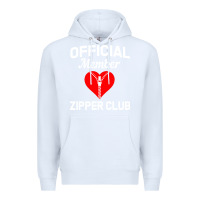 White open heart surgery zipper club bypass get well recovery gift Premium Hoodie - artisFamous