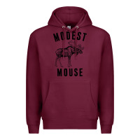 Burgundy modest mouse Premium Hoodie - artisFamous