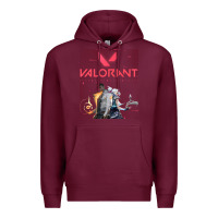 Burgundy valorant gaming design Premium Hoodie - artisFamous