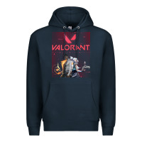 Navy valorant gaming design Premium Hoodie - artisFamous