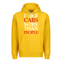 Lemon I LIKE CARS MORE THAN PEOPLE Premium Hoodie - artisFamous