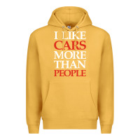 Mustard I LIKE CARS MORE THAN PEOPLE Premium Hoodie - artisFamous