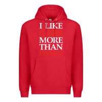 Red I LIKE CARS MORE THAN PEOPLE Premium Hoodie - artisFamous