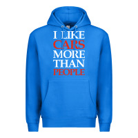 True Royal I LIKE CARS MORE THAN PEOPLE Premium Hoodie - artisFamous