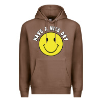 Chestnut retro   have a nice day   smile happy face Premium Hoodie - artisFamous