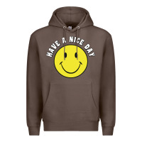 Coffee retro   have a nice day   smile happy face Premium Hoodie - artisFamous