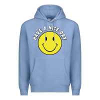 Colony Blue retro   have a nice day   smile happy face Premium Hoodie - artisFamous