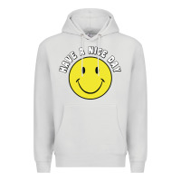Dove Grey retro   have a nice day   smile happy face Premium Hoodie - artisFamous