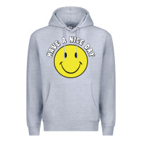 Heather Grey retro   have a nice day   smile happy face Premium Hoodie - artisFamous