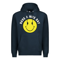 Navy retro   have a nice day   smile happy face Premium Hoodie - artisFamous