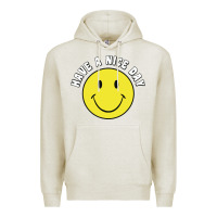 Oatmeal Heather retro   have a nice day   smile happy face Premium Hoodie - artisFamous