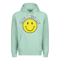 Seafoam retro   have a nice day   smile happy face Premium Hoodie - artisFamous
