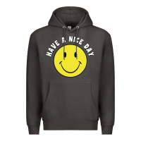 Smoke retro   have a nice day   smile happy face Premium Hoodie - artisFamous