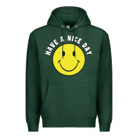 Sports Green retro   have a nice day   smile happy face Premium Hoodie - artisFamous