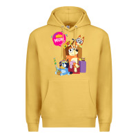 Antique Gold bluey mom dad funny queen for family lover t shirt Premium Hoodie - artisFamous