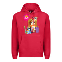 Cardinal bluey mom dad funny queen for family lover t shirt Premium Hoodie - artisFamous