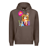 Coffee bluey mom dad funny queen for family lover t shirt Premium Hoodie - artisFamous