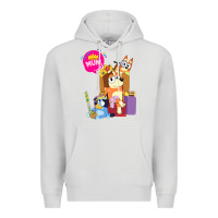 Dove Grey bluey mom dad funny queen for family lover t shirt Premium Hoodie - artisFamous