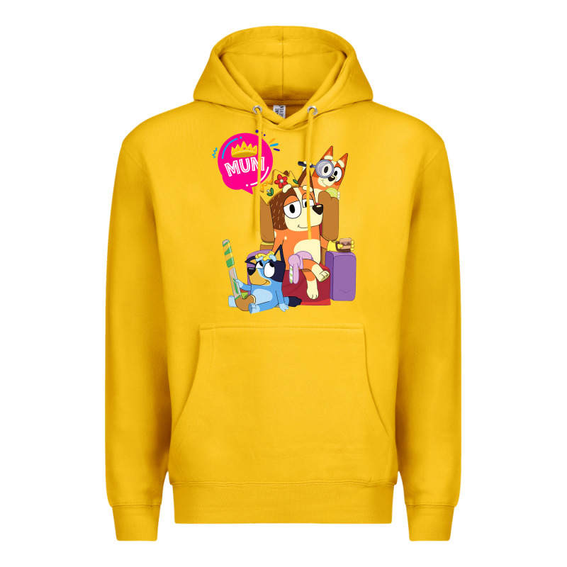 Bluey Mom Dad Funny Queen For Family Lover T Shirt Premium Hoodie by artisFamous | Teevron