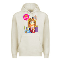 Oatmeal Heather bluey mom dad funny queen for family lover t shirt Premium Hoodie - artisFamous