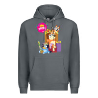 Rock bluey mom dad funny queen for family lover t shirt Premium Hoodie - artisFamous
