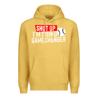 Antique Gold shut up i'm doing game changer baseball Premium Hoodie - artisFamous