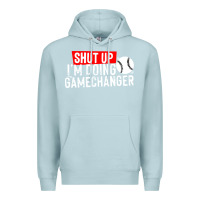 Blue Mist shut up i'm doing game changer baseball Premium Hoodie - artisFamous