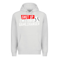 Dove Grey shut up i'm doing game changer baseball Premium Hoodie - artisFamous