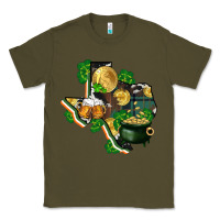 Army Green texas map st patricks day Classic Tee - FaDigitalArtStudio
