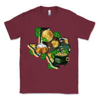Burgundy texas map st patricks day Classic Tee - FaDigitalArtStudio