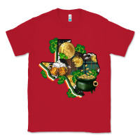 Red texas map st patricks day Classic Tee - FaDigitalArtStudio