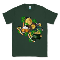 Sports Green texas map st patricks day Classic Tee - FaDigitalArtStudio