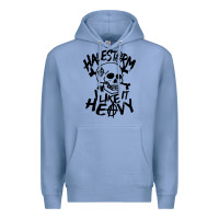 Colony Blue Skull I like It Heovy Halestorm Premium Hoodie - artisFamous