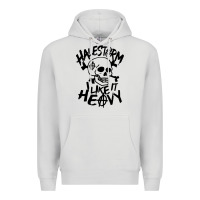 Dove Grey Skull I like It Heovy Halestorm Premium Hoodie - artisFamous