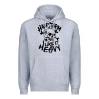 Heather Grey Skull I like It Heovy Halestorm Premium Hoodie - artisFamous