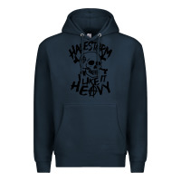 Navy Skull I like It Heovy Halestorm Premium Hoodie - artisFamous