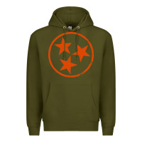 Army Green tennessee flag vintage grunge distressed graphic Premium Hoodie - artisFamous