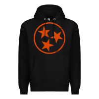 Black tennessee flag vintage grunge distressed graphic Premium Hoodie - artisFamous