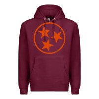 Burgundy tennessee flag vintage grunge distressed graphic Premium Hoodie - artisFamous