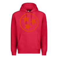 Cardinal tennessee flag vintage grunge distressed graphic Premium Hoodie - artisFamous