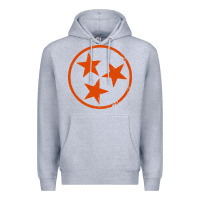 Heather Grey tennessee flag vintage grunge distressed graphic Premium Hoodie - artisFamous