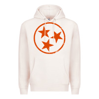 Pale Pink tennessee flag vintage grunge distressed graphic Premium Hoodie - artisFamous